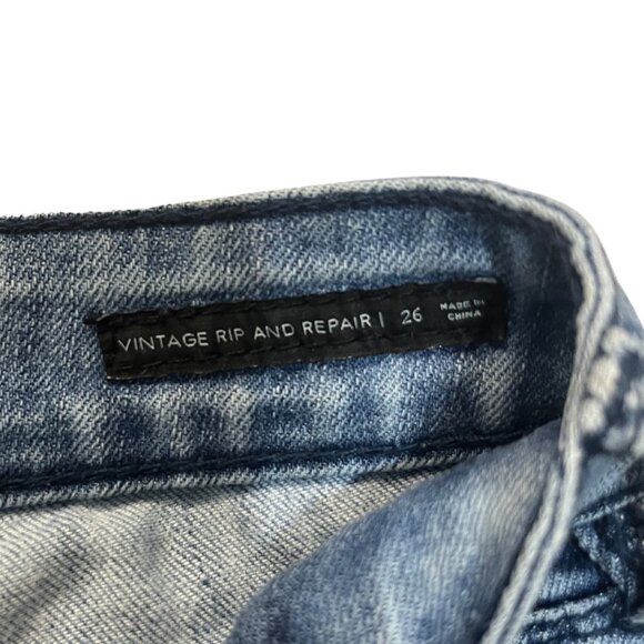 BULLHEAD Women's Size 26 Vintage Rip & Repair Jeans Distressed Skinny Casual Y2K - Picture 4 of 14